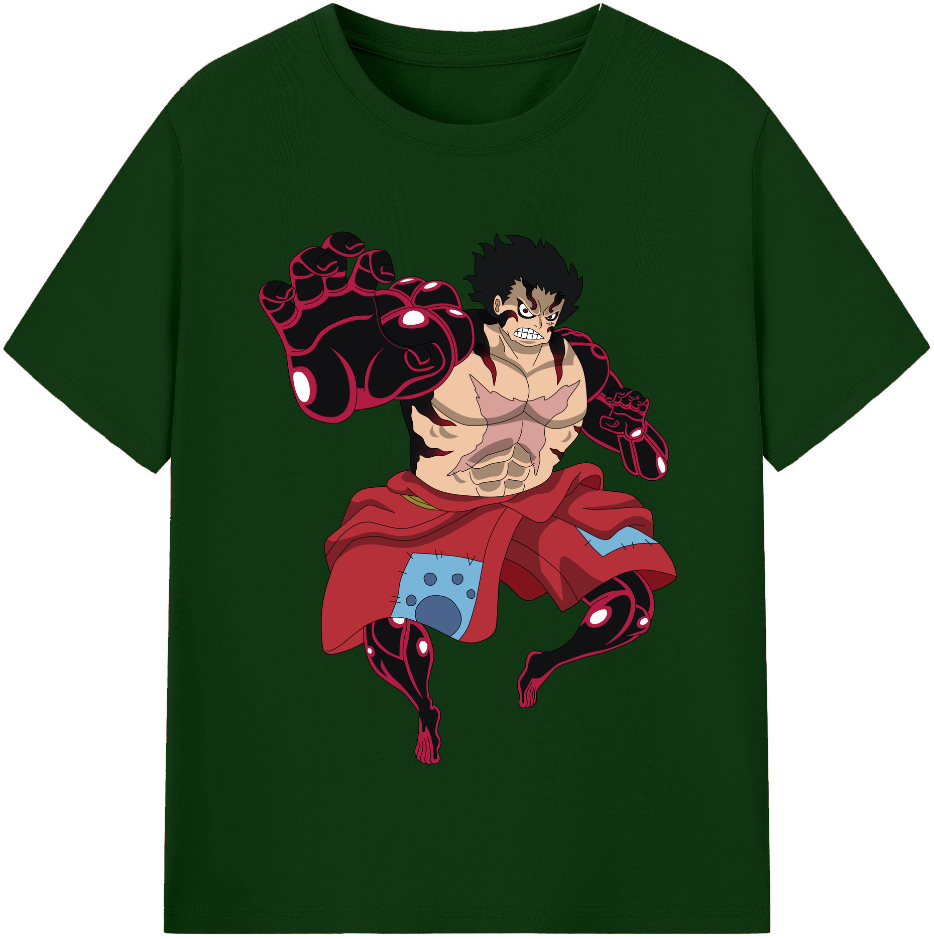ワンピース モンキー・D・ルフィ ONE PIECE Monkey D. Luffy 綿100％半袖Tシャツ（フロントプリント）
